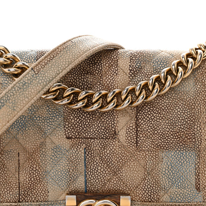 Chanel Painted Caviar Quilted Medium Boy In Cuba Flap Blue 8 of 11
