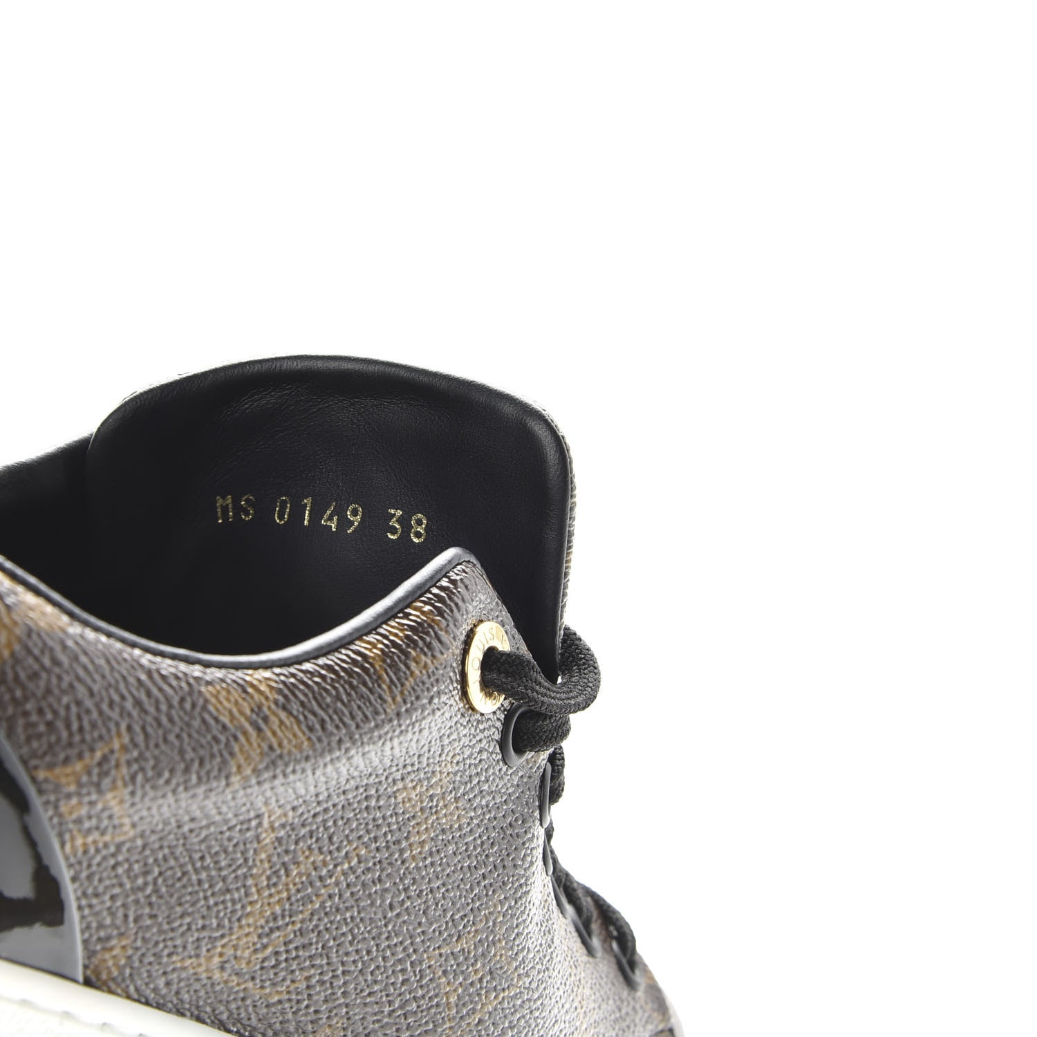 Louis Vuitton Patent Monogram Frontrow Sneakers 38 9 of 10