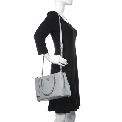 Prada Saffiano Small Galleria Double Zip Tote Granito 2 of 9