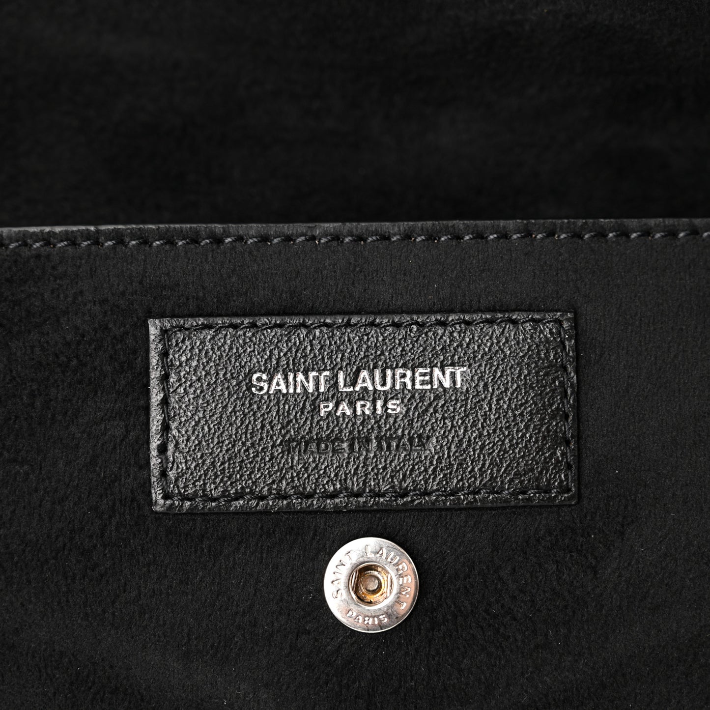 Lambskin Teddy Drawstring Bag Black