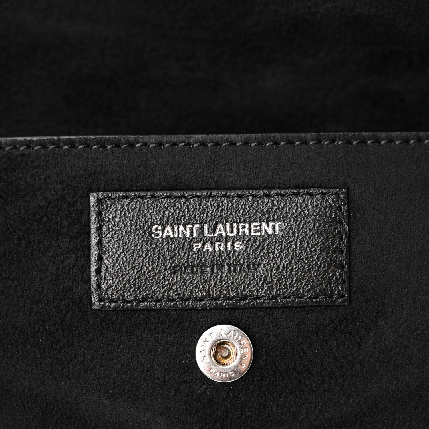 Saint Laurent Lambskin Teddy Drawstring Bag Black 7 of 11