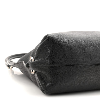 Salvatore Ferragamo Calfskin Fanisa Gancini Large Hobo Black 9 of 10