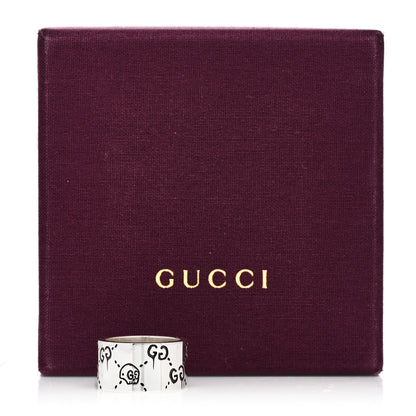 Gucci Sterling Silver GucciGhost Hamlet Skull Band Ring 54 7 7 of 7