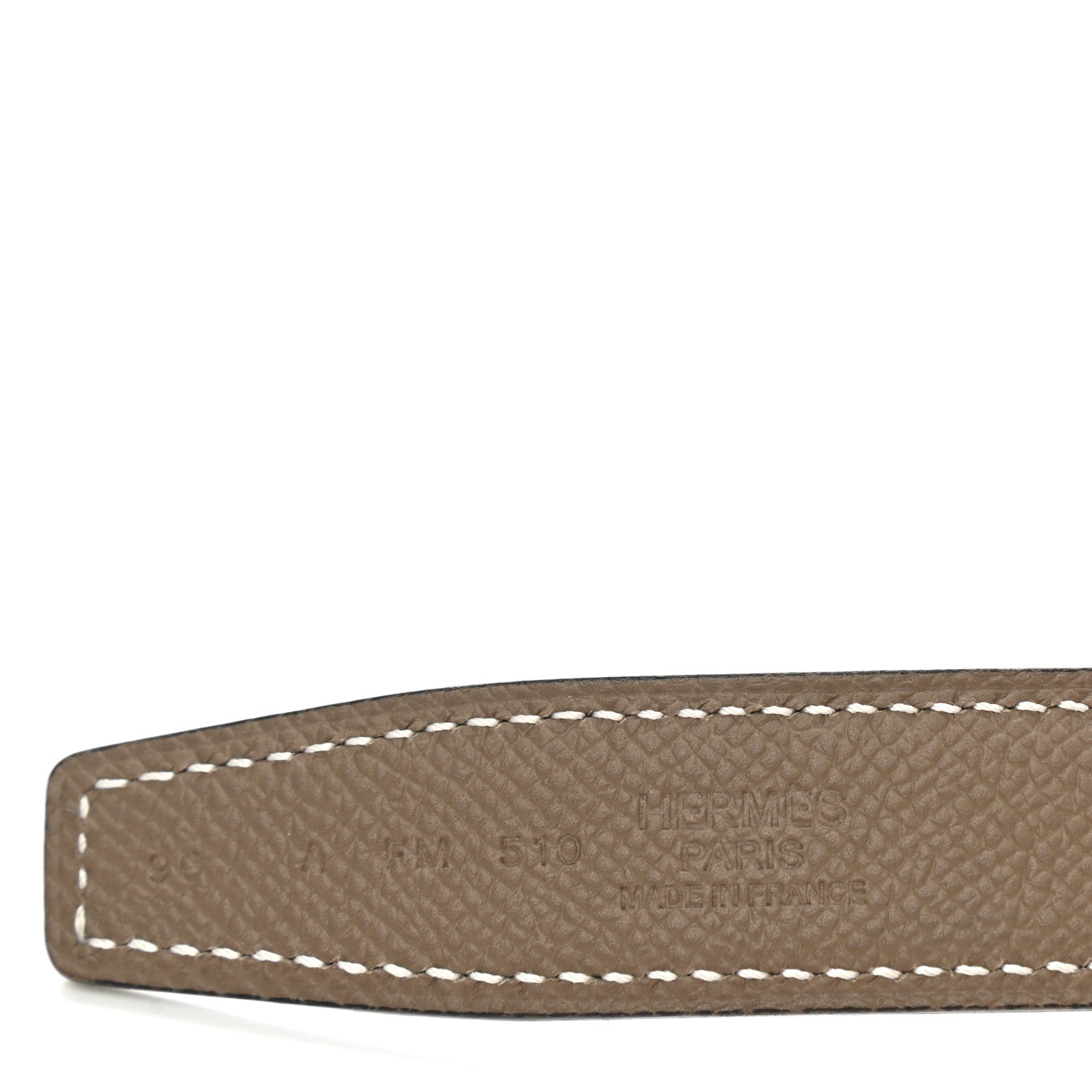 Hermes Swift Epsom 24mm Gamma Belt 90 Black Etoupe 3 of 5