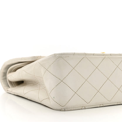 Chanel Lambskin Quilted Medium Double Flap White 10 of 15