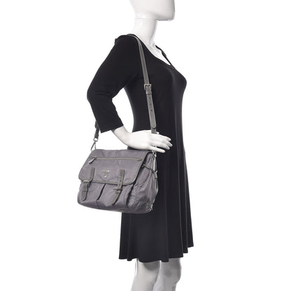 Prada Tessuto Nylon Vela Messenger Bag Grey 2 of 9
