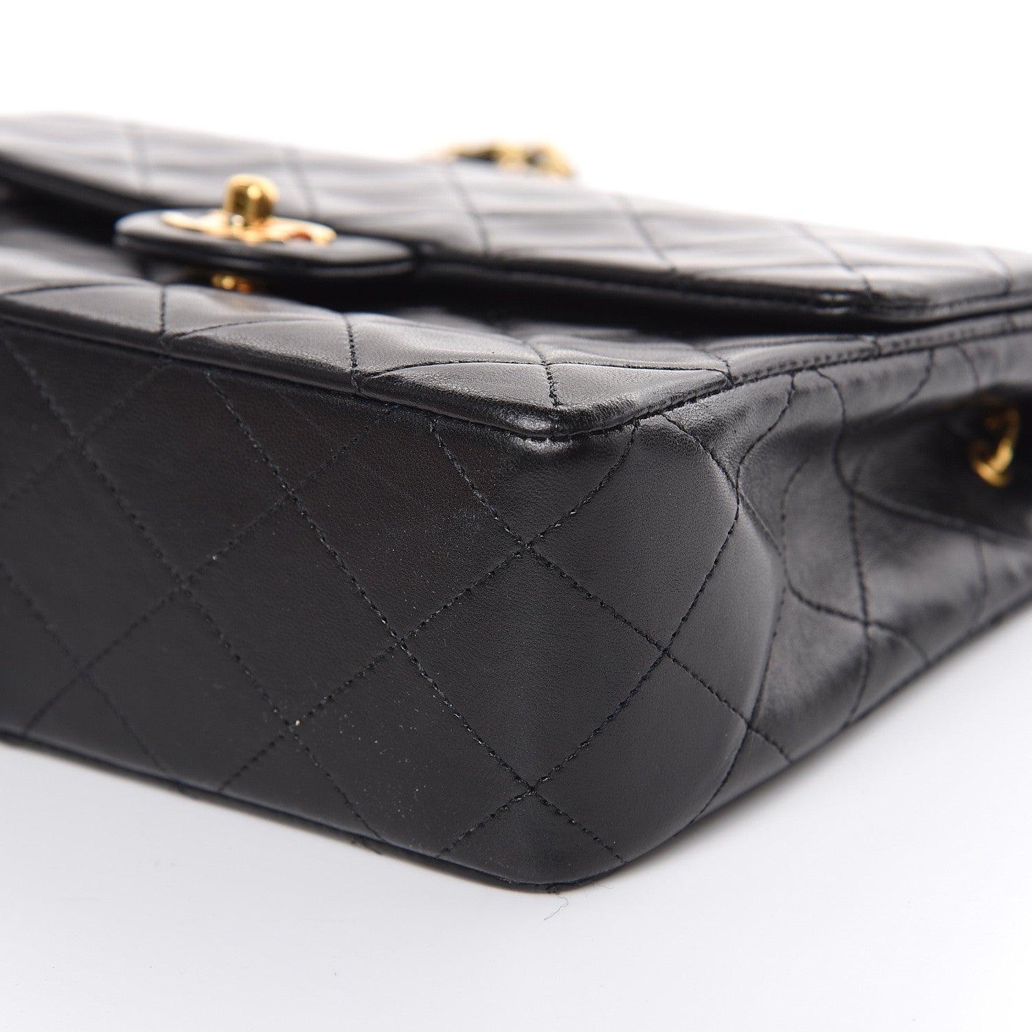 Chanel Lambskin Quilted Mini Square Flap Black 10 of 13