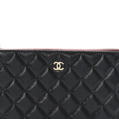 Chanel Caviar Quilted Small Zipped Pouch Black 8 of 9