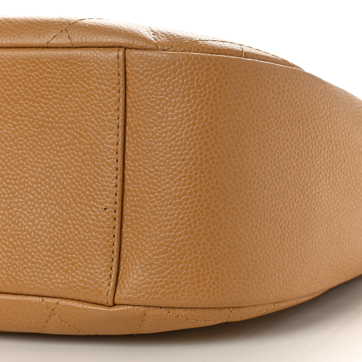 Caviar Quilted Timeless CC Shoulder Bag Beige