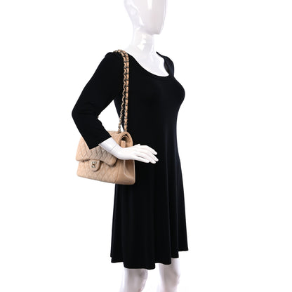 Chanel Caviar Quilted Jumbo Double Flap Beige 3 of 13