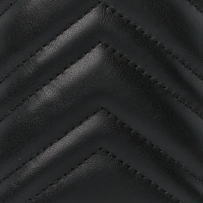 Gucci Calfskin Matelasse Mini GG Marmont Crossbody Bag Black 8 of 11
