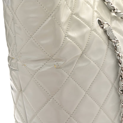 Chanel Vinyl Quilted Large In The Business Tote Light Grey 15 of 20