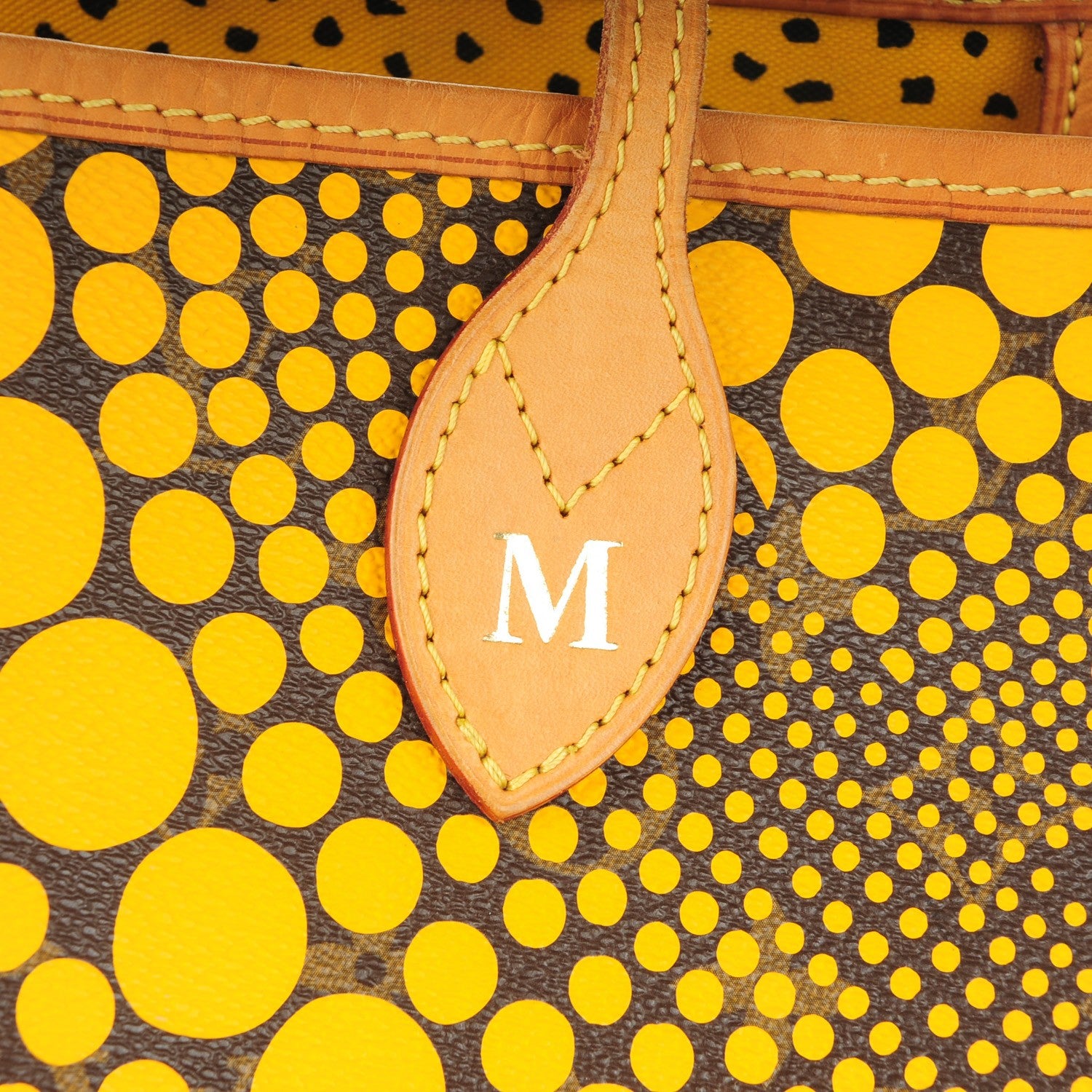 Louis Vuitton Monogram Kusama Waves Neverfull MM Yellow 8 of 10