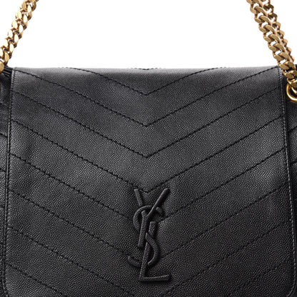 Saint Laurent Grain De Poudre Chevron Monogram Medium Nolita Black 10 of 10