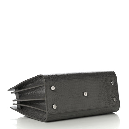 Saint Laurent Calfskin Crocodile Embossed Baby Sac De Jour Fog 5 of 11