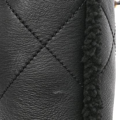 Chanel Aged Lambskin Shearling Quilted Small Chanel 22 Black 12 of 12
