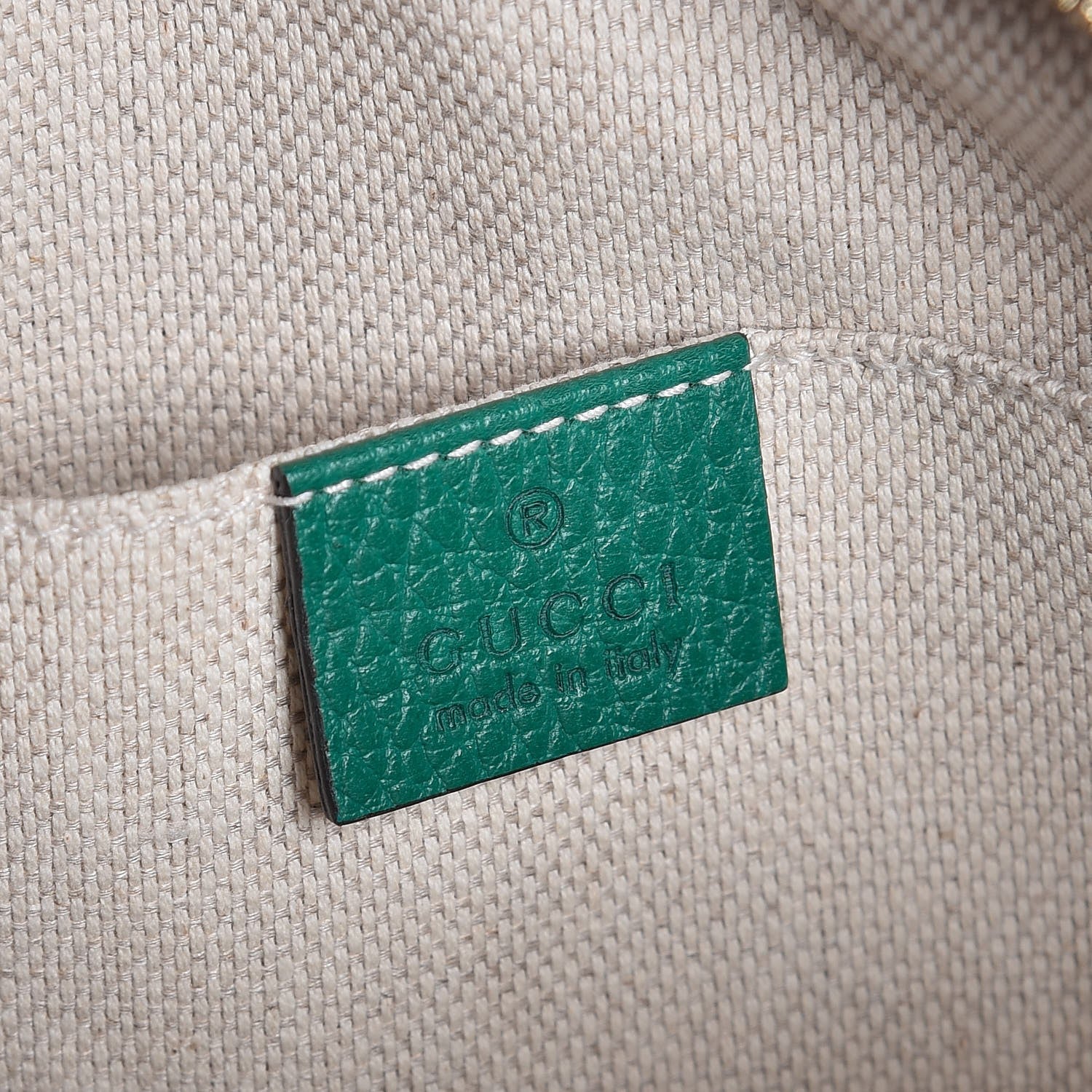 Gucci Pebbled Calfskin Small Soho Disco Bag Emerald Green 6 of 7