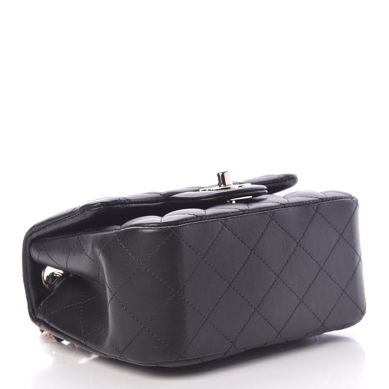 Chanel Lambskin Quilted Mini Square Flap Black 4 of 11