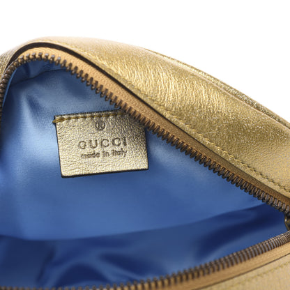 Gucci Metallic Nappa Matelasse Heart Mini GG Marmont Round Shoulder Bag Oro Vecchio Rosa 6 of 10