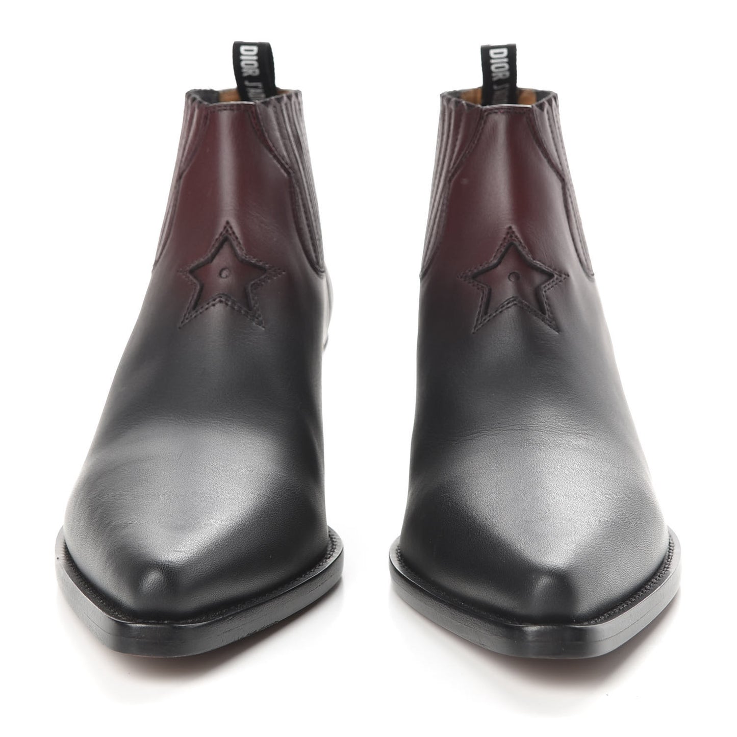 Matte Calfskin Ombre L.A. Ankle Boots 41 Black Rouge