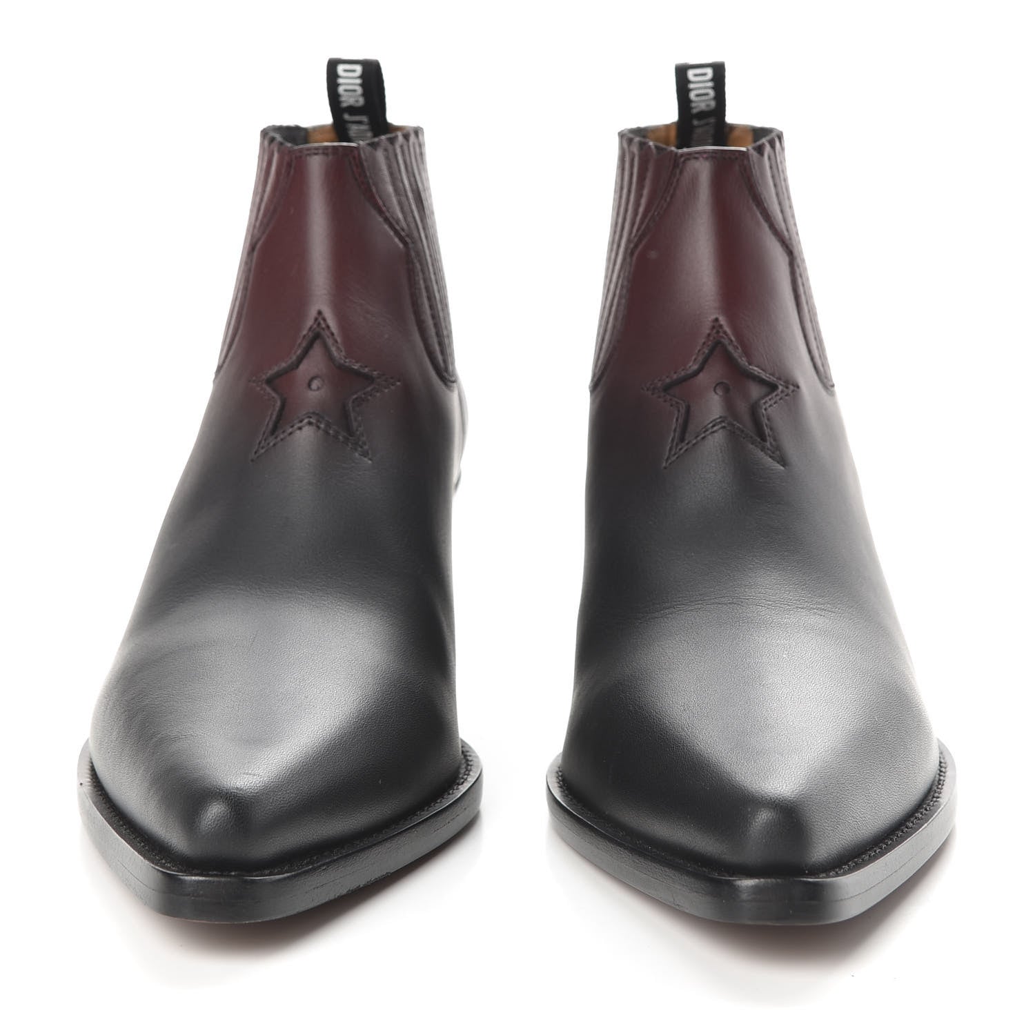 Christian Dior Matte Calfskin Ombre L.A. Ankle Boots 41 Black Rouge 2 of 9