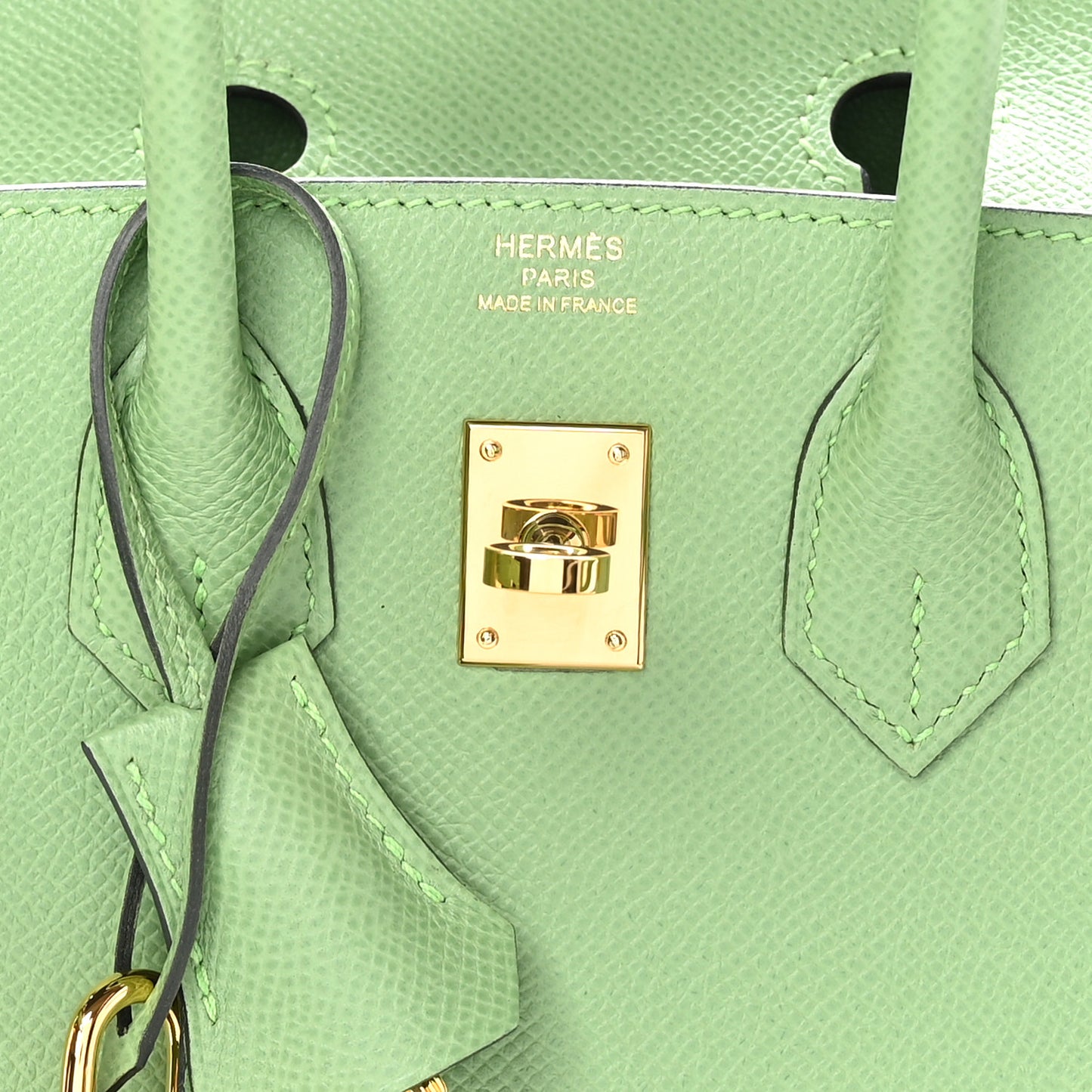Epsom Birkin Sellier 25 Vert Criquet