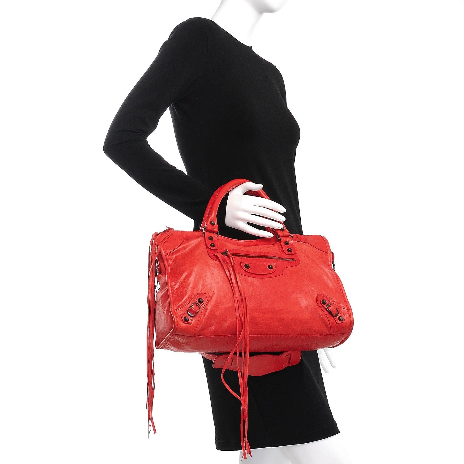 Balenciaga Agneau Classic Hardware City Vermillion 2 of 12