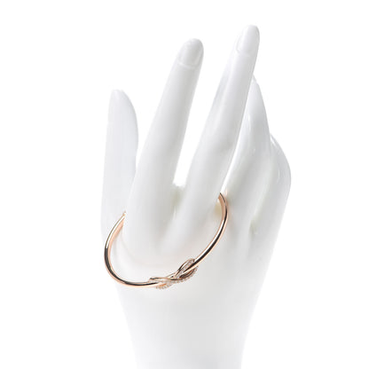 Tiffany 18K Rose Gold Diamond Infinity Cuff Bracelet 2 of 5
