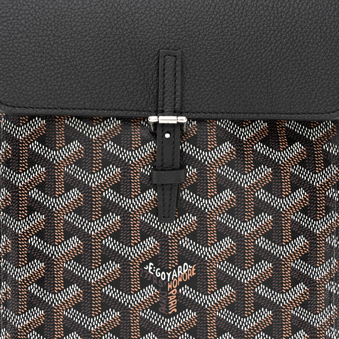 Goyardine Calfskin Mini Alpin Backpack Black