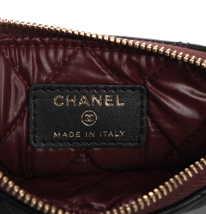 Chanel Lambskin Quilted Small Cosmetic Case Black 7 of 8