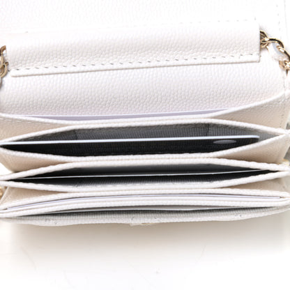 Chanel Caviar Quilted Belt Bag With Charms On Chain White 6 of 9