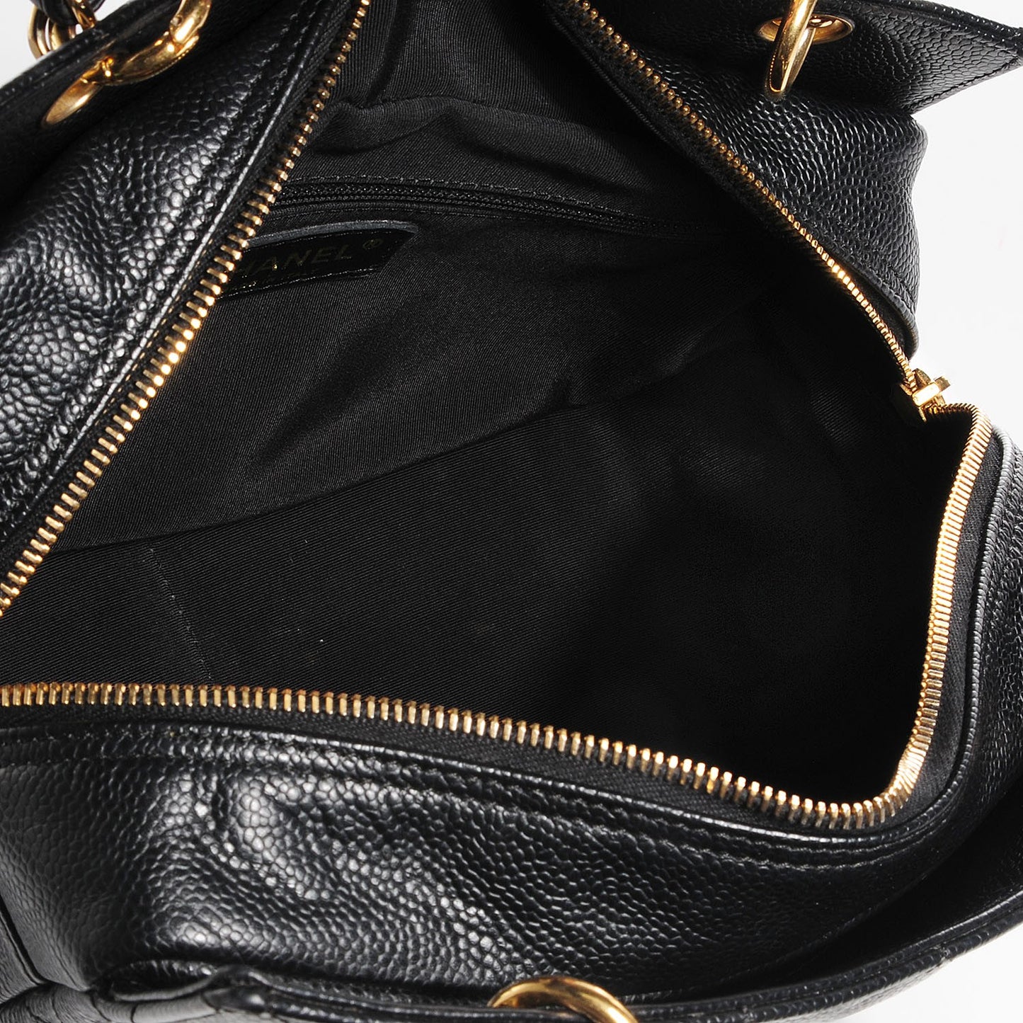 Caviar Quilted Petit Timeless Tote PTT Black