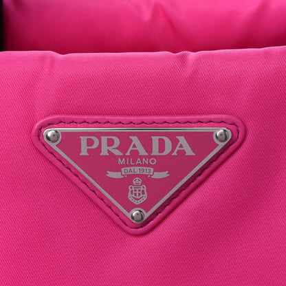 Prada Tessuto Nylon Soft Padded Shopping Tote Fuxia 5 of 5
