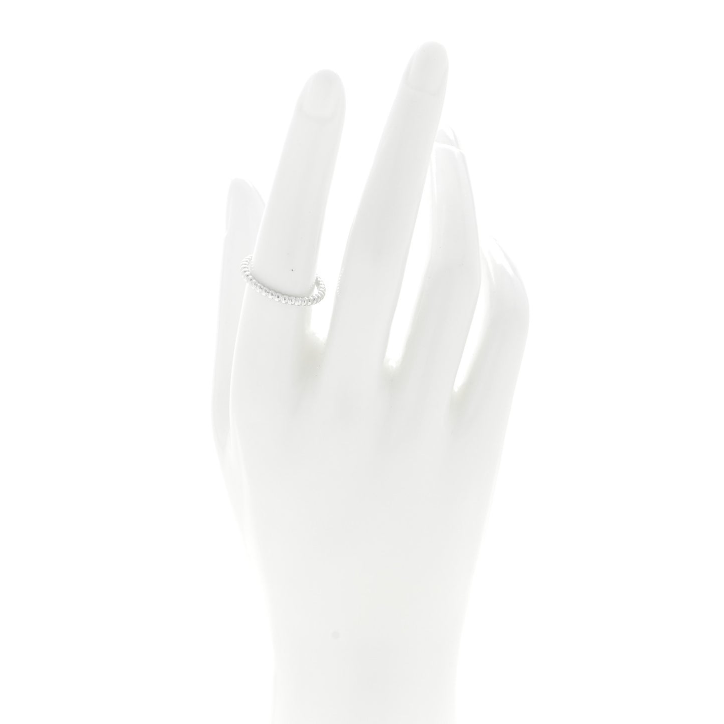 18K White Gold Small Perlee Ring 55 7.25