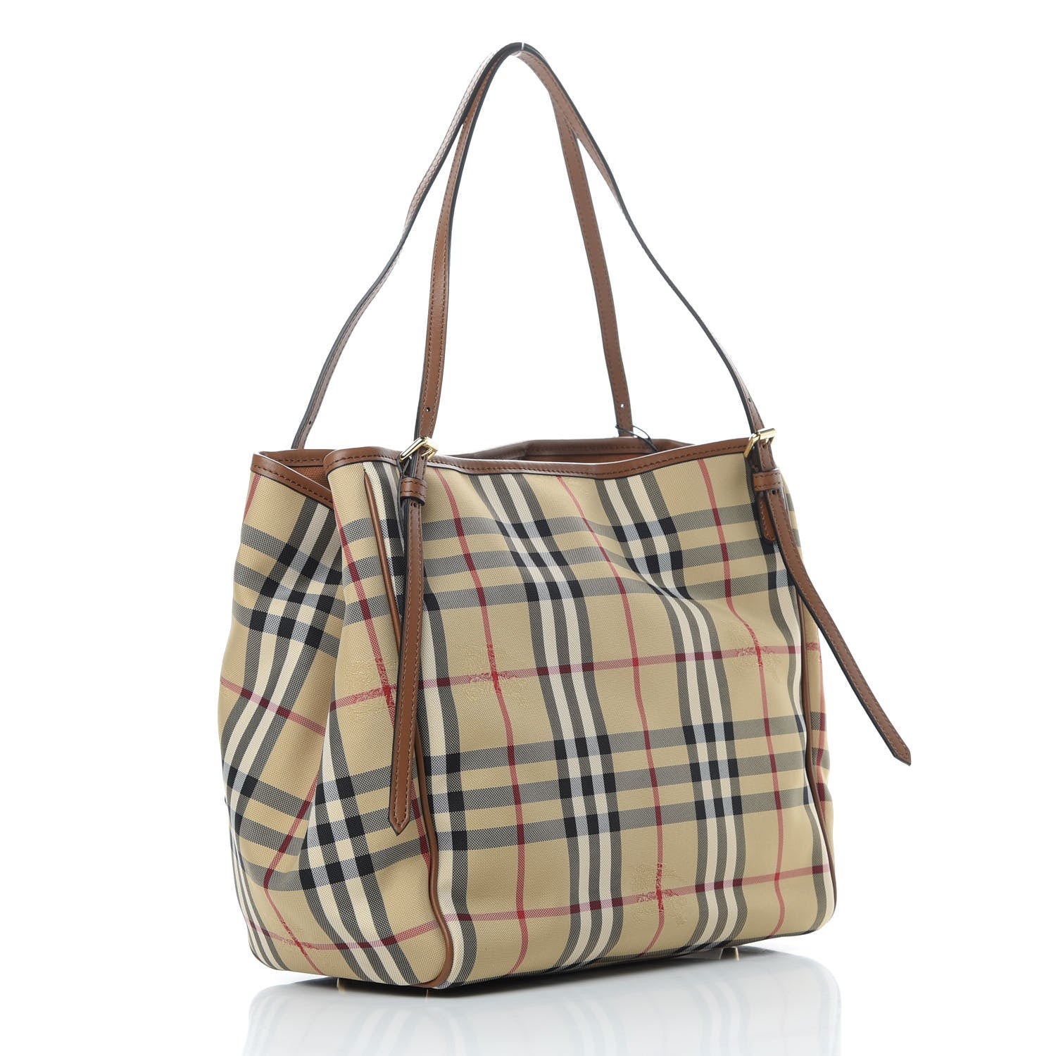 Burberry Horseferry Check Small Canterbury Tote Honey 3 of 11