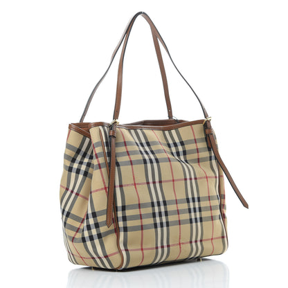 Burberry Horseferry Check Small Canterbury Tote Honey 3 of 11