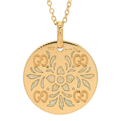 Gucci 18K Yellow Gold Enamel Icon Blooms Necklace 3 of 5
