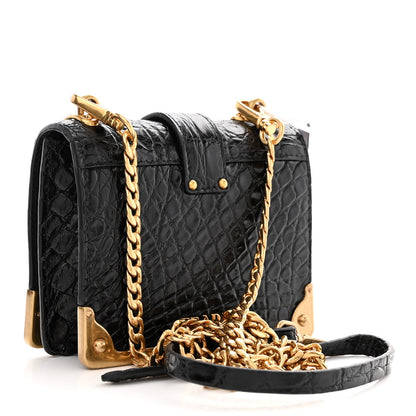 Prada Crocodile Micro Cahier Bag Black 3 of 12