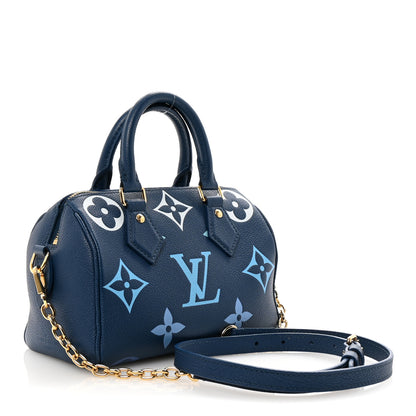 Louis Vuitton Empreinte Monogram Giant Speedy Bandouliere 20 Degrade Blue 3 of 9