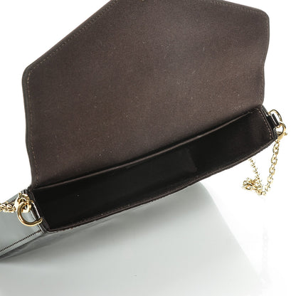 Louis Vuitton Vernis Pochette Felicie Chain Wallet Amarante 6 of 9