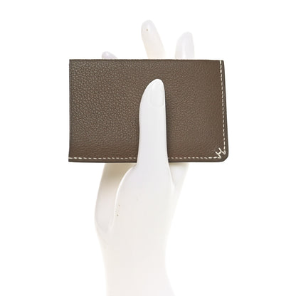 Hermes Evercolor Sellier Card Holder Etoupe 2 of 8