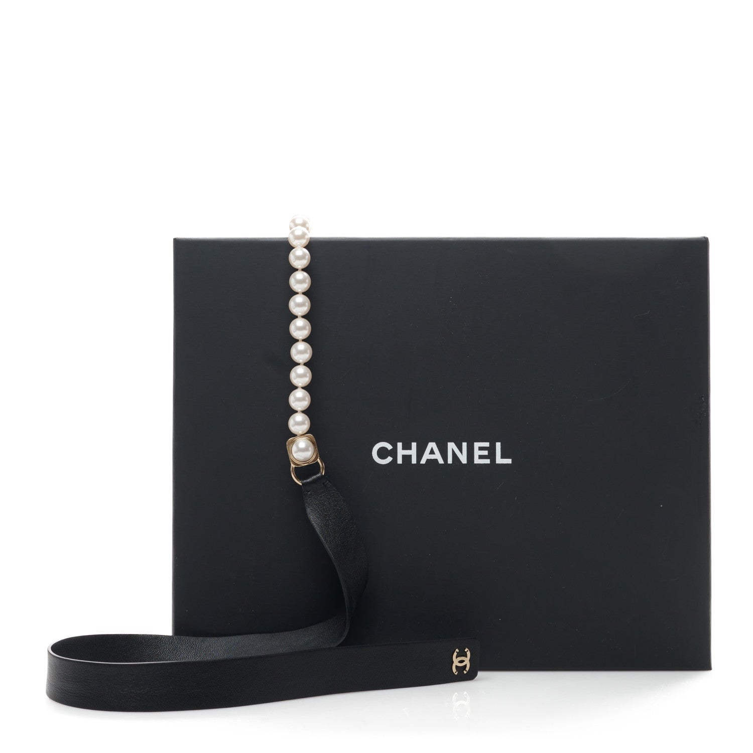 Chanel Lambskin Pearl CC Chain Belt S Black 5 of 5