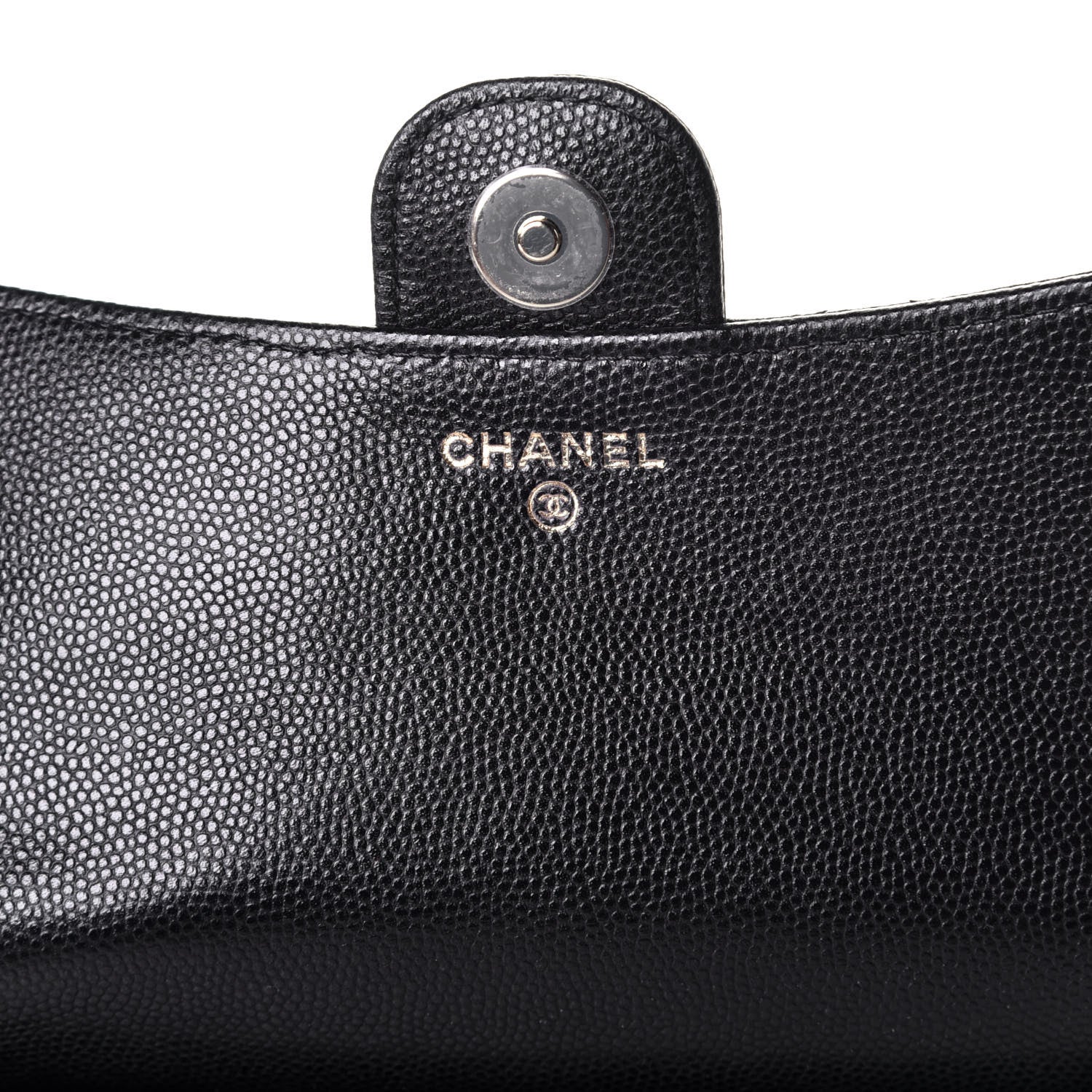 Chanel Caviar Quilted Flap Phone Holder With Chain Black 7 of 11