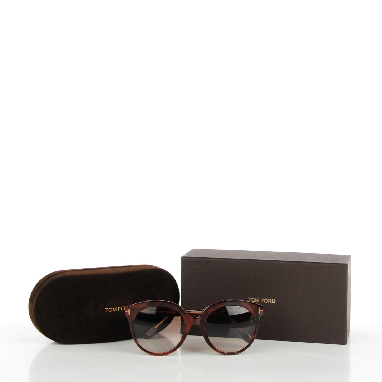 Monica Round Sunglasses TF429 Havana