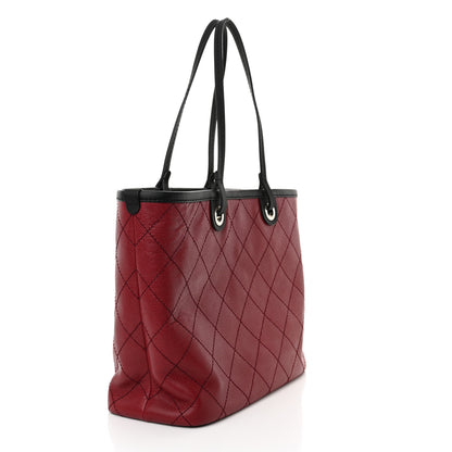 Chanel Grained Calfskin Shopping Fever Tote Red 4 of 11