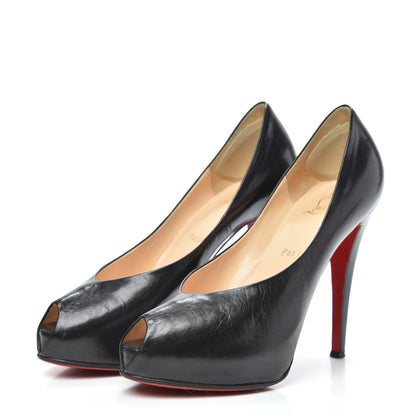 Christian Louboutin Kid Very Prive 120 Pumps 38.5 Black 3 of 7