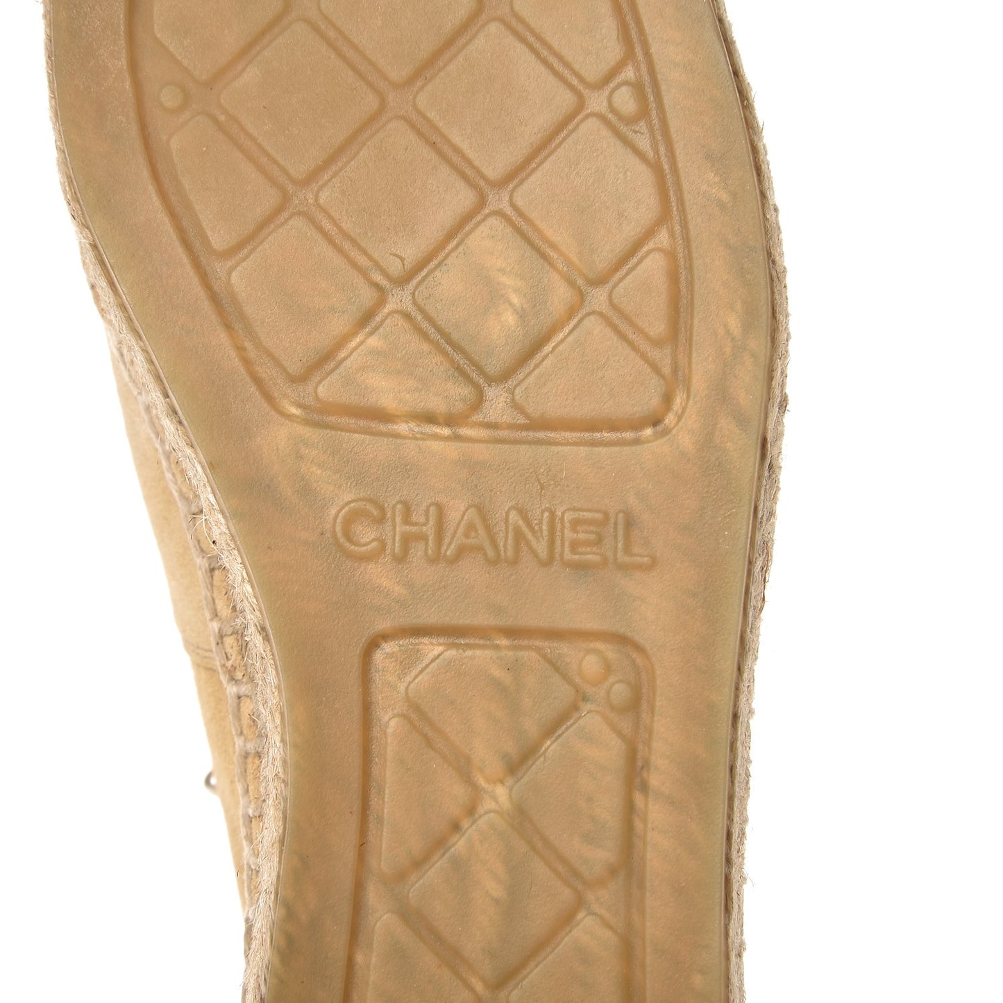 Suede Pearl CC Espadrilles 35 Beige Black