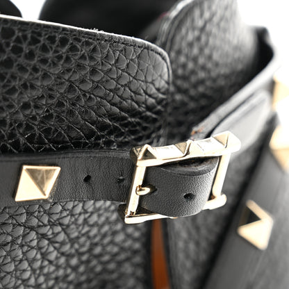 Valentino Garavani Grained Calfskin Rockstud Double Buckle 100mm Ankle Boots 38.5 Black 10 of 11