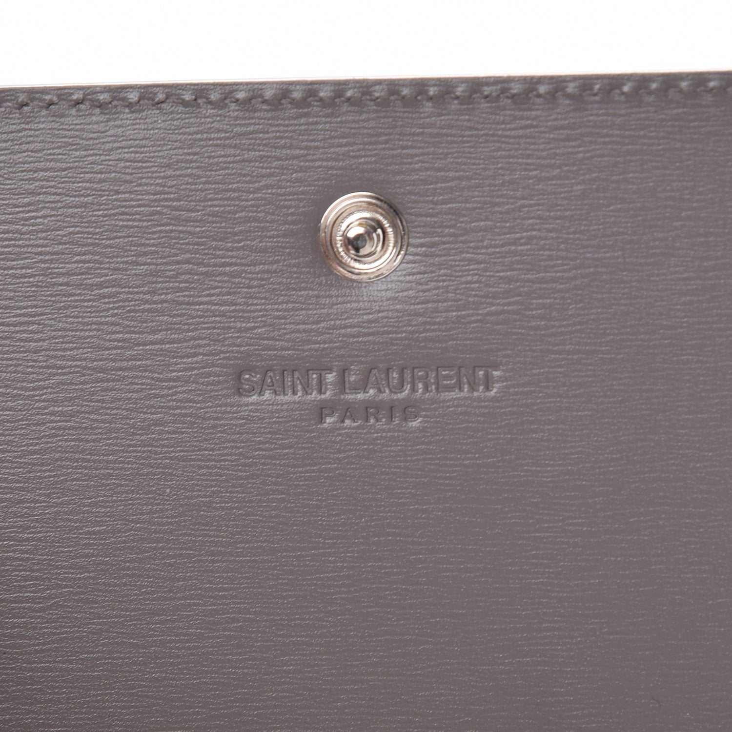 Saint Laurent Calfskin Fragments Flap Wallet Fog 6 of 9