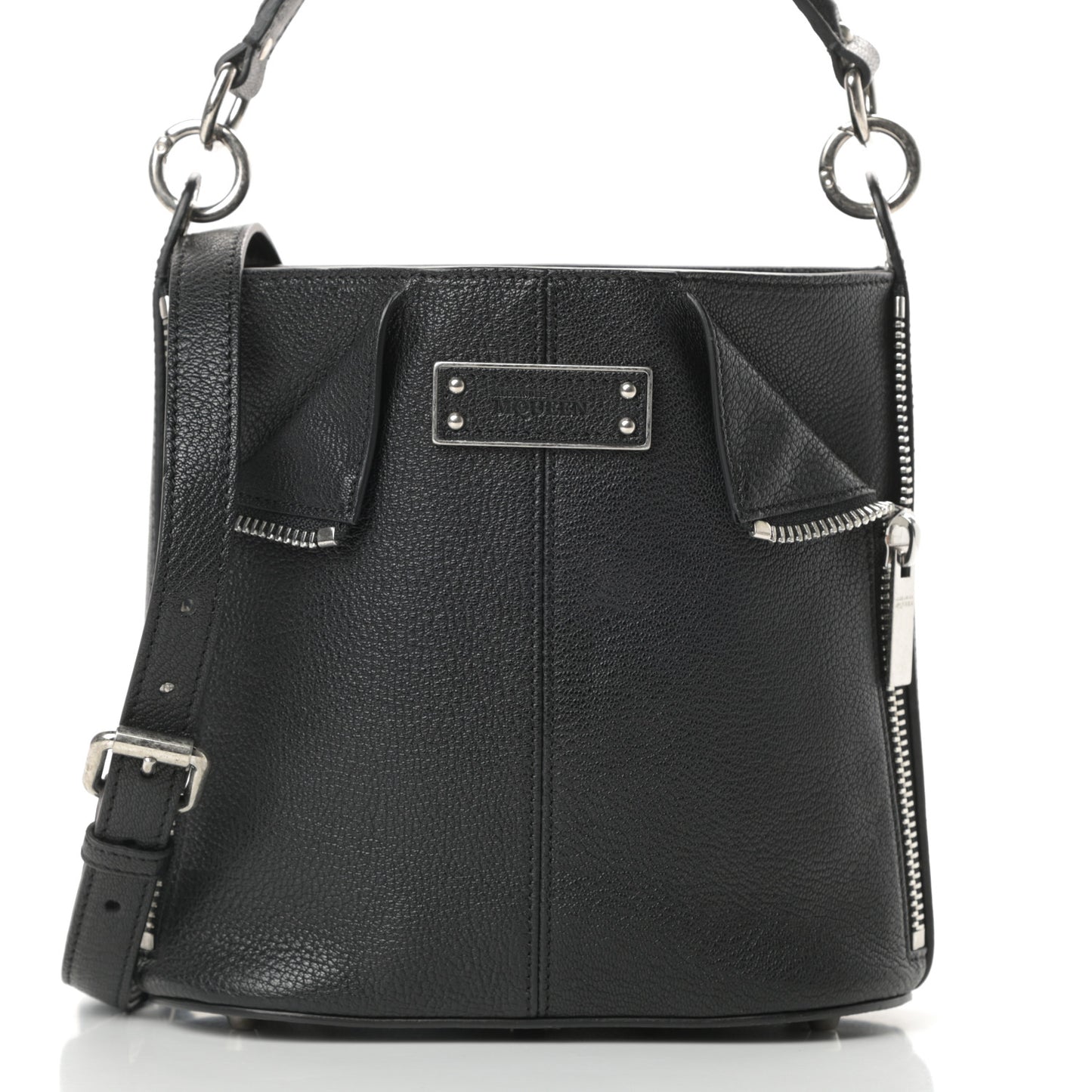 Calfskin De Manta Shoulder Bag Black